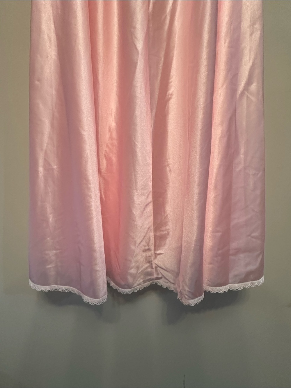 NWT Vintage Y2K Amanda Rich Pink Lace-Trim Slip Nightgown/Dress Size Medium - Picture 6 of 8